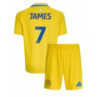 Leeds United Daniel James #7 Udebane Trøje Børn 2024-25 Kortærmet (+ Korte bukser)